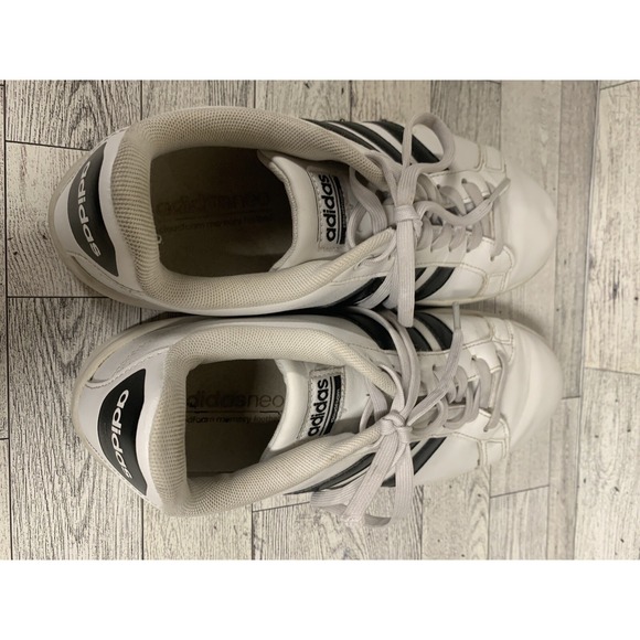 Adidas Cloudfoam Advantage Women's White/Black 3 Stripe Shoes Size 8.5 - Picture 7 of 13